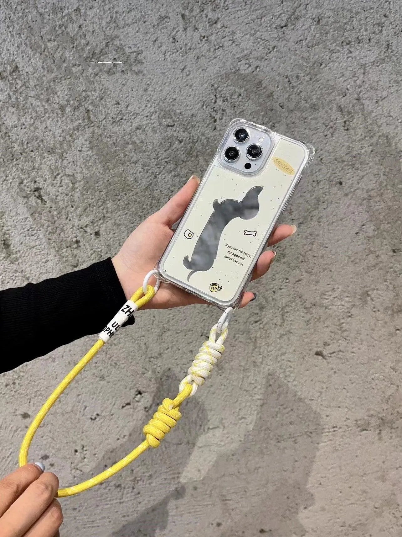 Dachshund Dog Mirror Strap Phone Case - Bellarte Enchanté Dachshund Dog Mirror Strap Phone Case